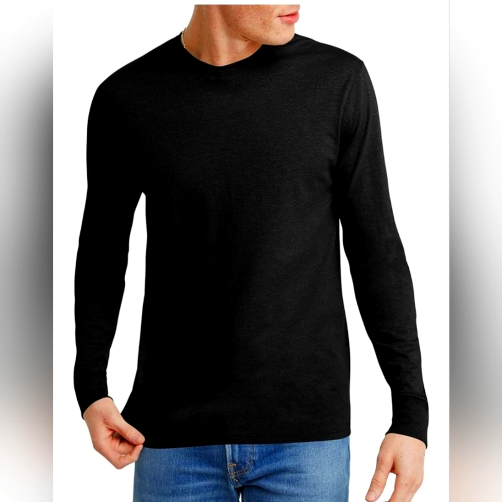 Men's Black Long Sleeve Shirt- Lot of 4 New T Shirts